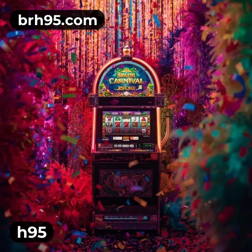 Tela de boas-vindas e lobby de jogos do aplicativo h95